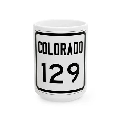Colorado 129 1946 (Colorado) (Road Sign) White Coffee Mug 15oz - Go Mug Yourself