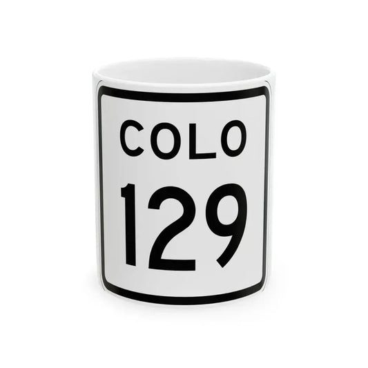 Colorado 129 1952 (Colorado) (Road Sign) White Coffee Mug 11oz - Go Mug Yourself