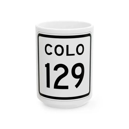 Colorado 129 1952 (Colorado) (Road Sign) White Coffee Mug 15oz - Go Mug Yourself