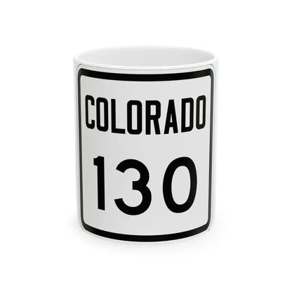Colorado 130 1946 (Colorado) (Road Sign) White Coffee Mug 11oz - Go Mug Yourself