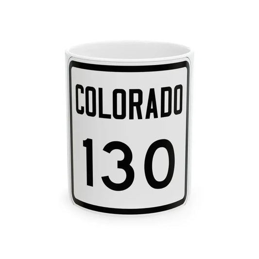 Colorado 130 1946 (Colorado) (Road Sign) White Coffee Mug 11oz - Go Mug Yourself