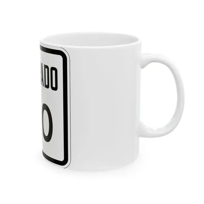 Colorado 130 1946 (Colorado) (Road Sign) White Coffee Mug - Go Mug Yourself