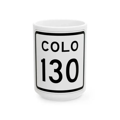 Colorado 130 1952 (Colorado) (Road Sign) White Coffee Mug 15oz - Go Mug Yourself
