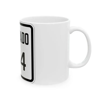 Colorado 134 1946 (Colorado) (Road Sign) White Coffee Mug - Go Mug Yourself
