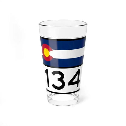 Colorado 134 wide (Colorado) (Road Sign) Pint Glass 16oz 16oz - Go Mug Yourself