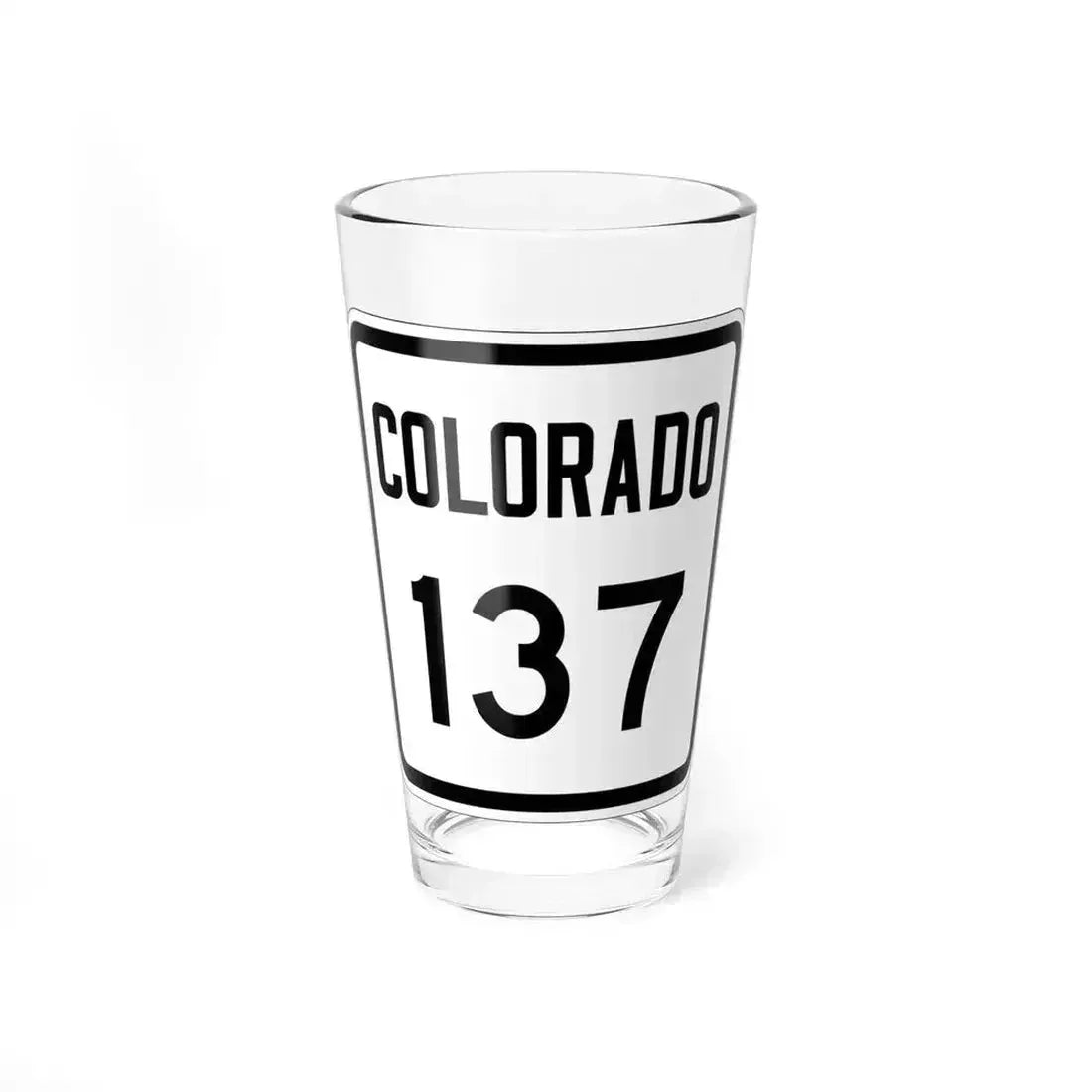 Colorado 137 1946 (Colorado) (Road Sign) Pint Glass 16oz 16oz - Go Mug Yourself