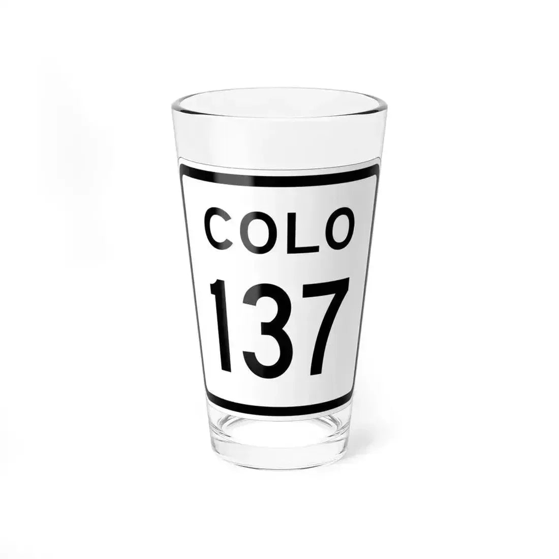 Colorado 137 1952 (Colorado) (Road Sign) Pint Glass 16oz 16oz - Go Mug Yourself