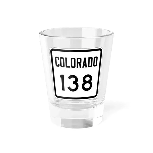 Colorado 138 1946 (Colorado) (Road Sign) Shot Glass 1.5oz 1.5oz - Go Mug Yourself