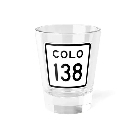 Colorado 138 1952 (Colorado) (Road Sign) Shot Glass 1.5oz 1.5oz - Go Mug Yourself
