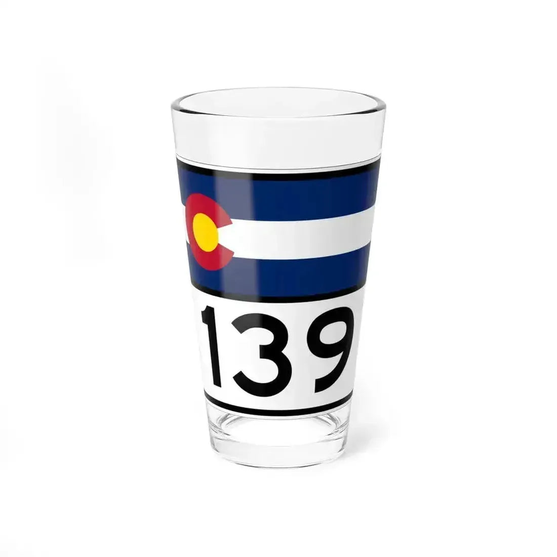 Colorado 139 wide (Colorado) (Road Sign) Pint Glass 16oz 16oz - Go Mug Yourself