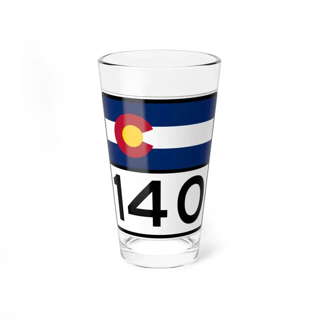 Colorado 140 (Colorado) (Road Sign) Pint Glass 16oz 16oz - Go Mug Yourself