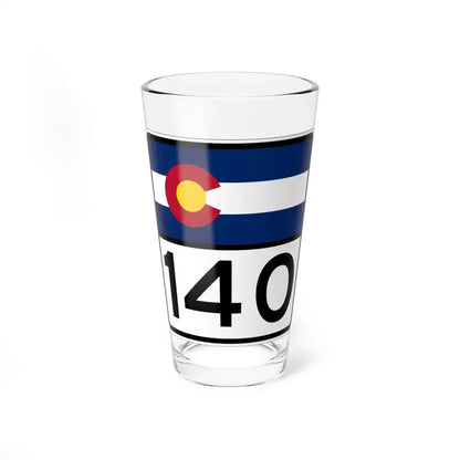 Colorado 140 (Colorado) (Road Sign) Pint Glass 16oz 16oz - Go Mug Yourself