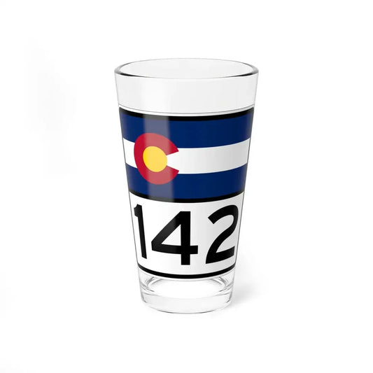 Colorado 142 (Colorado) (Road Sign) Pint Glss 16oz 16oz - Go Mug Yourself