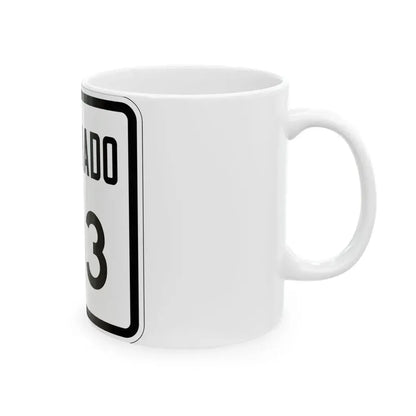 Colorado 143 1946 (Colorado) (Road Sign) White Coffee Mug - Go Mug Yourself