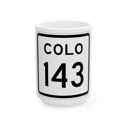 Colorado 143 1952 (Colorado) (Road Sign) White Coffee Mug 15oz - Go Mug Yourself