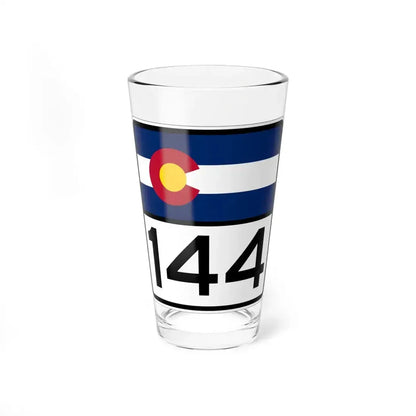 Colorado 144 (Colorado) (Road Sign) Pint Glass 16oz 16oz - Go Mug Yourself