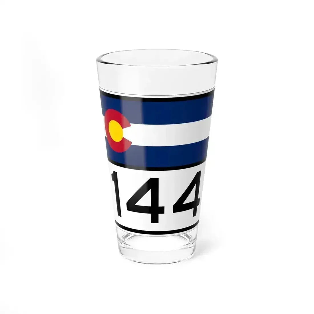 Colorado 144 wide (Colorado) (Road Sign) Pint Glass 16oz 16oz - Go Mug Yourself