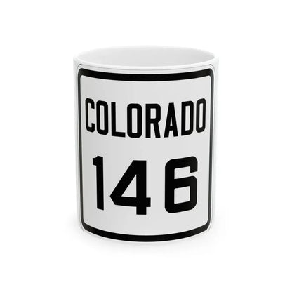 Colorado 146 1926 (Colorado) (Road Sign) White Coffee Mug 11oz - Go Mug Yourself