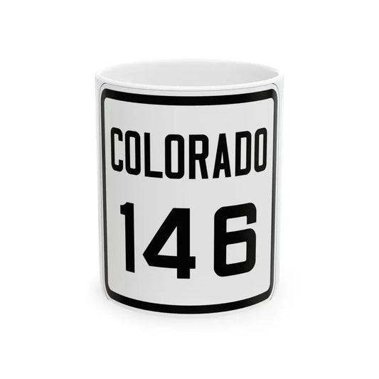 Colorado 146 1926 (Colorado) (Road Sign) White Coffee Mug 11oz - Go Mug Yourself