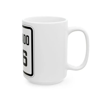Colorado 146 1926 (Colorado) (Road Sign) White Coffee Mug - Go Mug Yourself