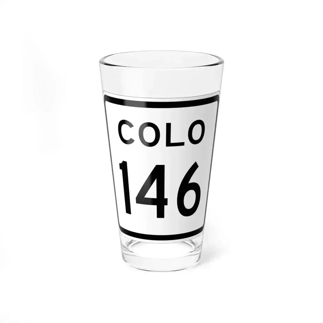 Colorado 146 1952 (Colorado) (Road Sign) Pint Glass 16oz 16oz - Go Mug Yourself