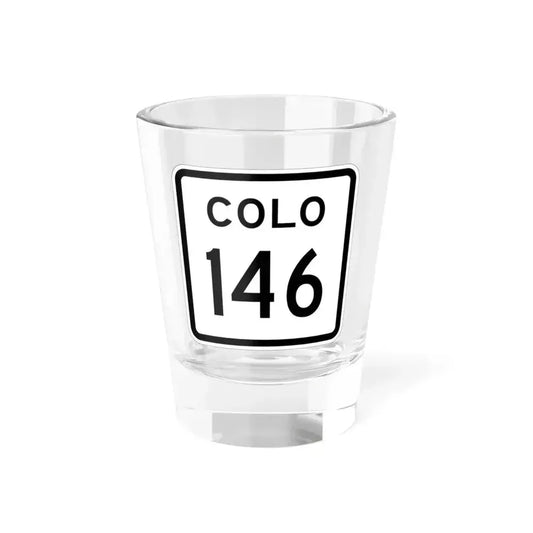 Colorado 146 1952 (Colorado) (Road Sign) Shot Glass 1.5oz 1.5oz - Go Mug Yourself