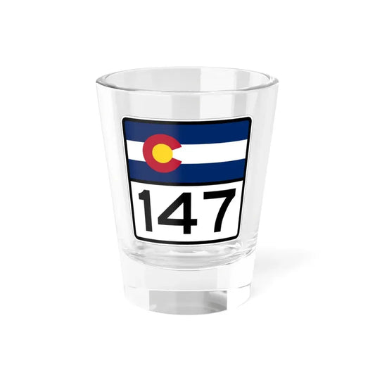 Colorado 147 (Colorado) (Road Sign) Shot Glass 1.5oz 1.5oz - Go Mug Yourself