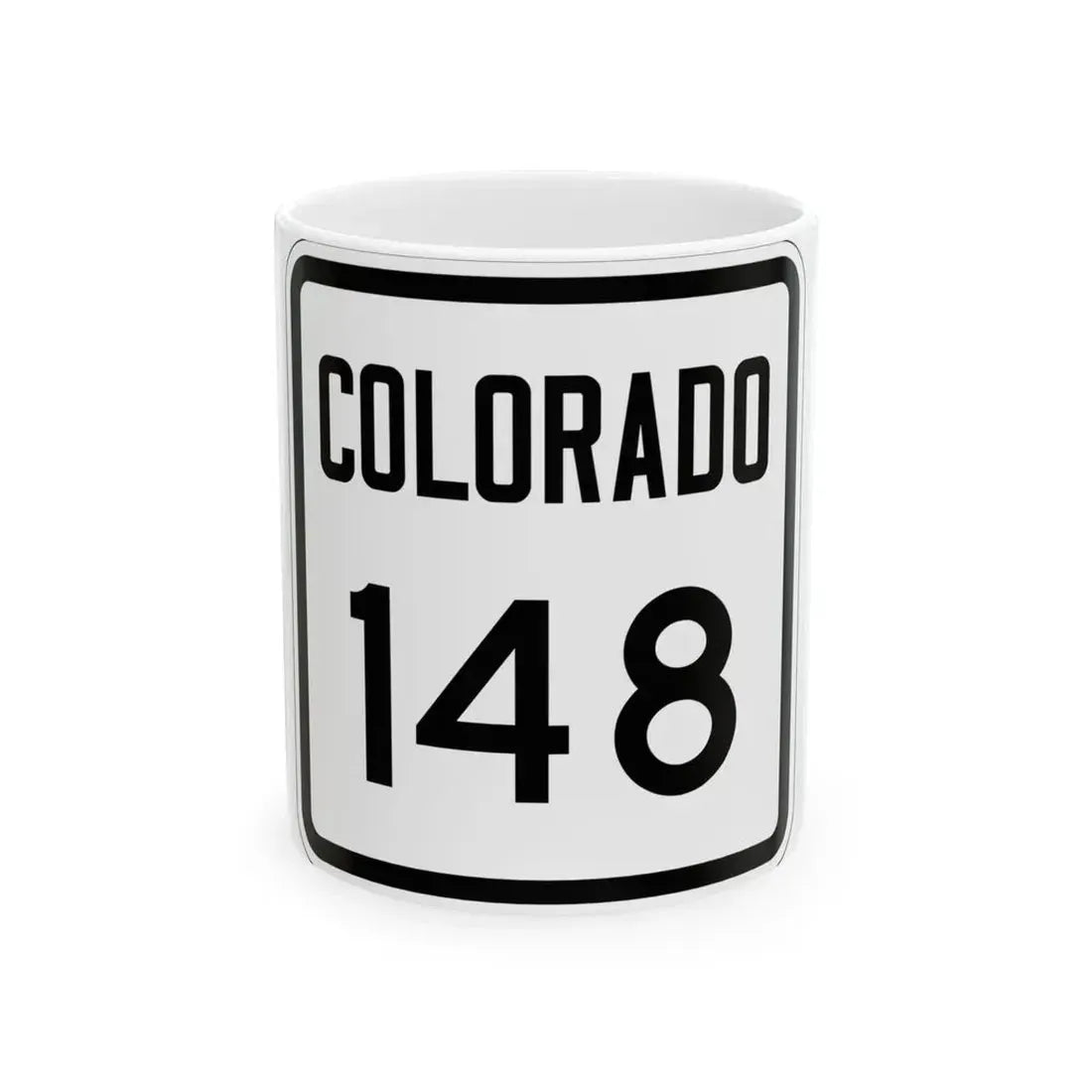 Colorado 148 1946 (Colorado) (Road Sign) White Coffee Mug 11oz - Go Mug Yourself