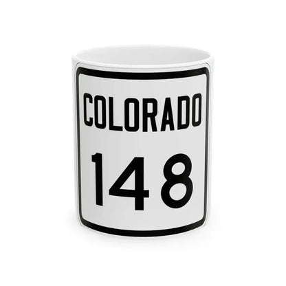 Colorado 148 1946 (Colorado) (Road Sign) White Coffee Mug 11oz - Go Mug Yourself