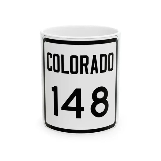 Colorado 148 1946 (Colorado) (Road Sign) White Coffee Mug 11oz - Go Mug Yourself