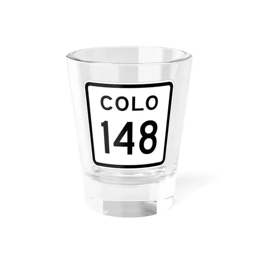 Colorado 148 1952 (Colorado) (Road Sign) Shot Glass 1.5oz 1.5oz - Go Mug Yourself