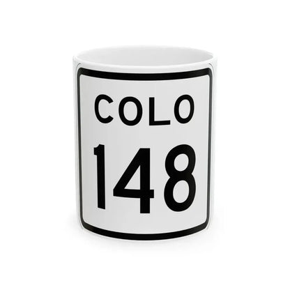 Colorado 148 1952 (Colorado) (Road Sign) White Coffee Mug 11oz - Go Mug Yourself