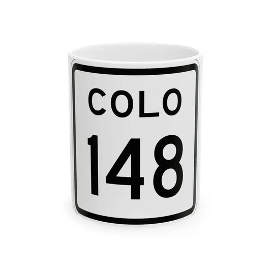 Colorado 148 1952 (Colorado) (Road Sign) White Coffee Mug 11oz - Go Mug Yourself