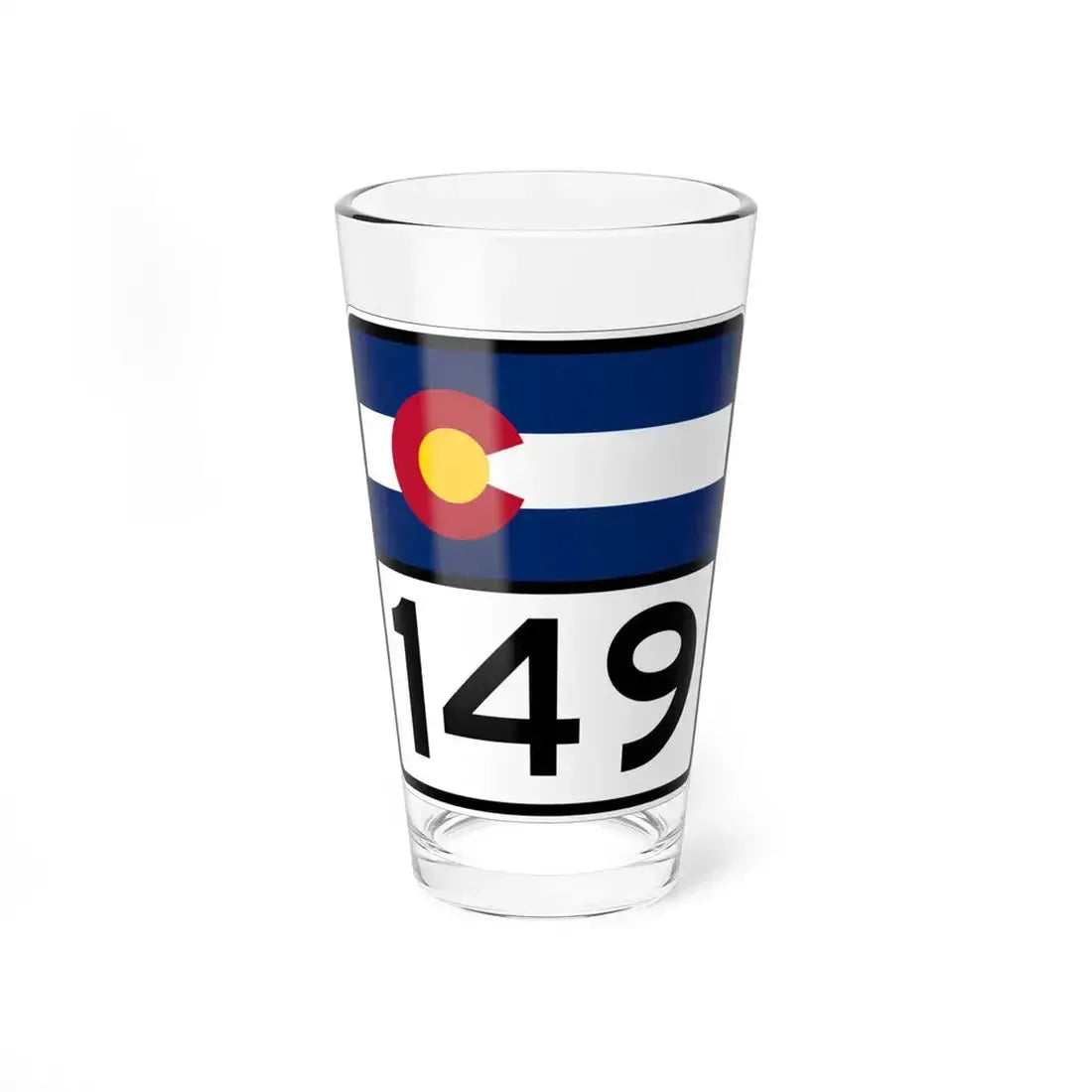 Colorado 149 (Colorado) (Road Sign) Pint Glass 16oz 16oz - Go Mug Yourself