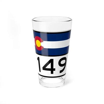 Colorado 149 wide (Colorado) (Road Sign) Pint Glass 16oz 16oz - Go Mug Yourself