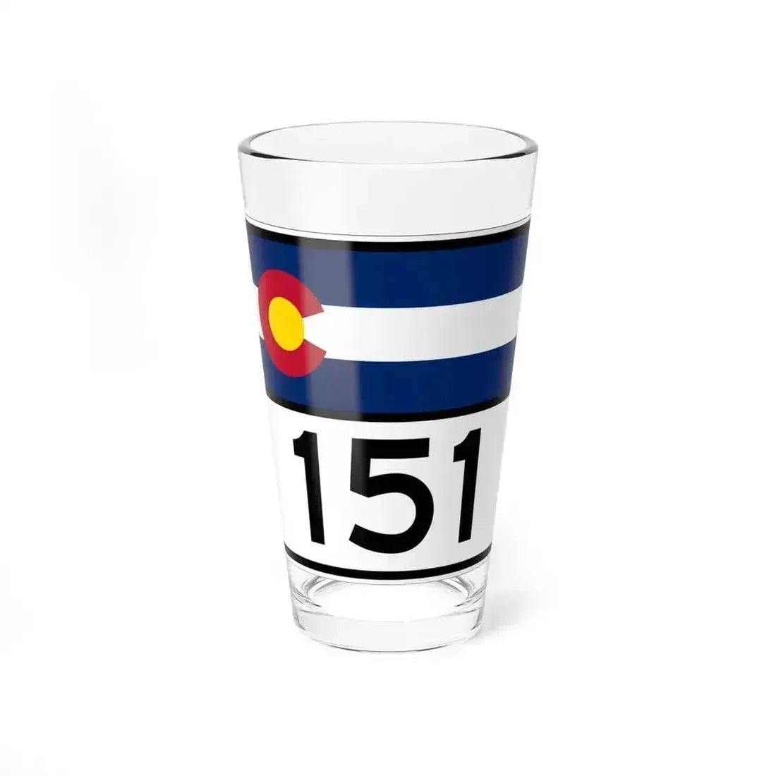 Colorado 151 wide (Colorado) (Road Sign) Pint Glass 16oz 16oz - Go Mug Yourself