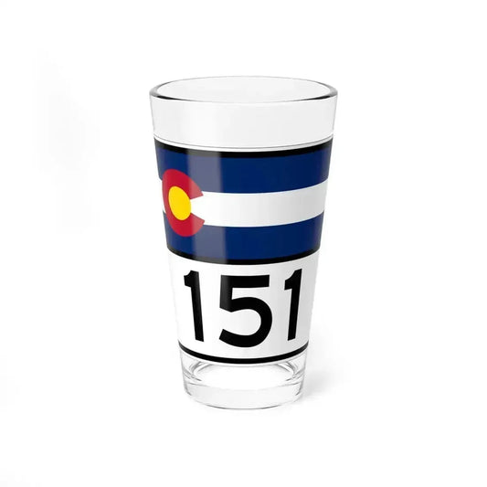 Colorado 151 wide (Colorado) (Road Sign) Pint Glass 16oz 16oz - Go Mug Yourself
