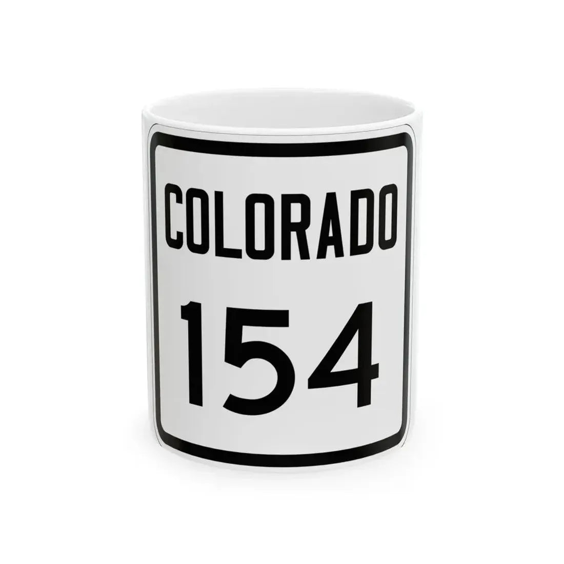 Colorado 154 1946 (Colorado) (Road Sign) White Coffee Mug 11oz - Go Mug Yourself