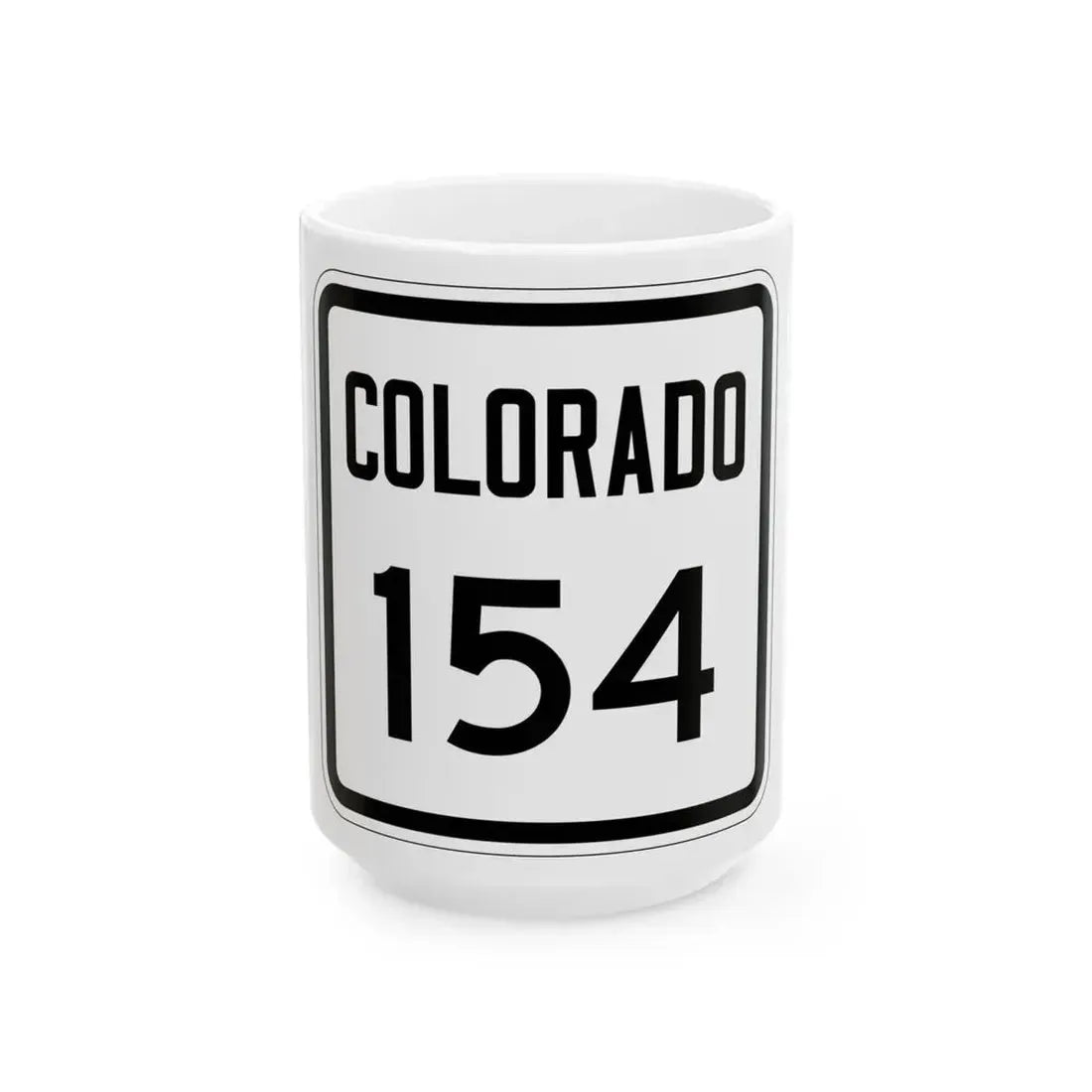 Colorado 154 1946 (Colorado) (Road Sign) White Coffee Mug 15oz - Go Mug Yourself