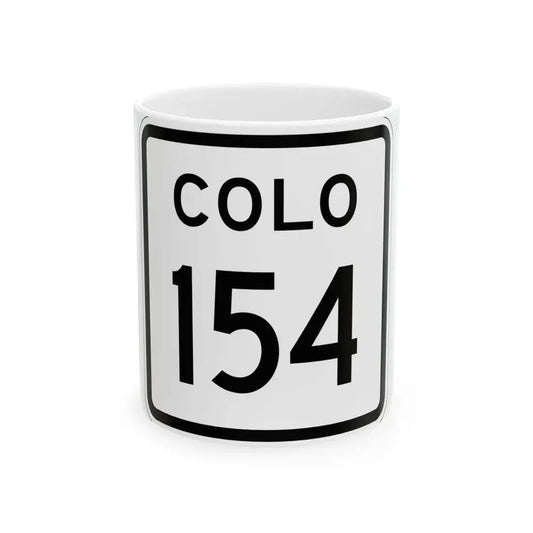 Colorado 154 1952 (Colorado) (Road Sign) White Coffee Mug 11oz - Go Mug Yourself