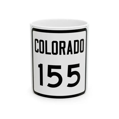 Colorado 155 1946 (Colorado) (Road Sign) White Coffee Mug 11oz - Go Mug Yourself