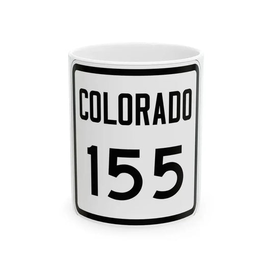 Colorado 155 1946 (Colorado) (Road Sign) White Coffee Mug 11oz - Go Mug Yourself