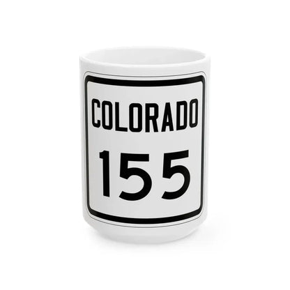 Colorado 155 1946 (Colorado) (Road Sign) White Coffee Mug 15oz - Go Mug Yourself