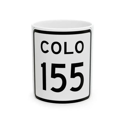 Colorado 155 1952 (Colorado) (Road Sign) White Coffee Mug 11oz - Go Mug Yourself