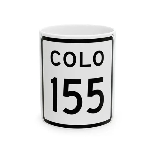 Colorado 155 1952 (Colorado) (Road Sign) White Coffee Mug 11oz - Go Mug Yourself