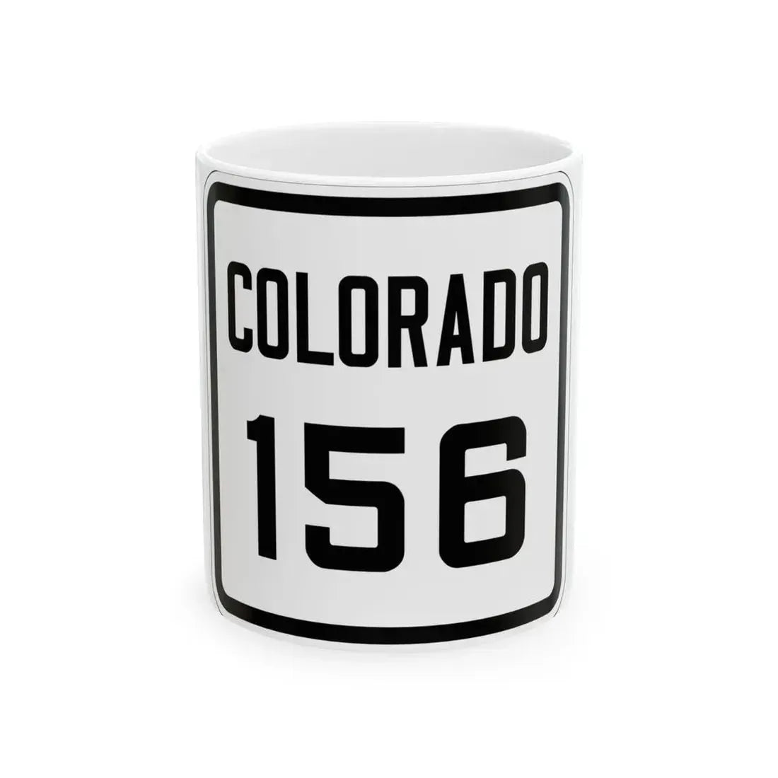 Colorado 156 1926 (Colorado) (Road Sign) White Coffee Mug 11oz - Go Mug Yourself