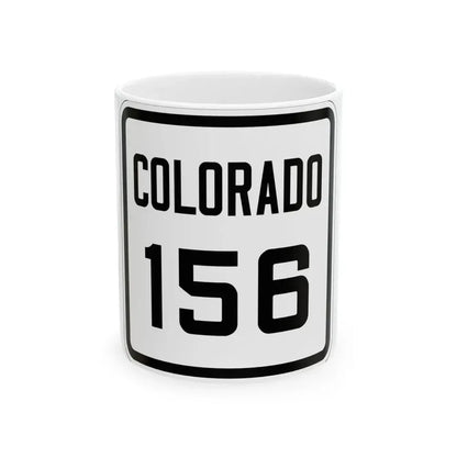 Colorado 156 1926 (Colorado) (Road Sign) White Coffee Mug 11oz - Go Mug Yourself