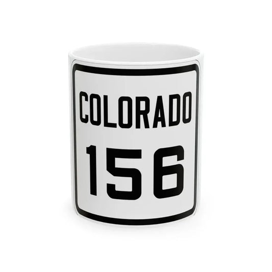 Colorado 156 1926 (Colorado) (Road Sign) White Coffee Mug 11oz - Go Mug Yourself