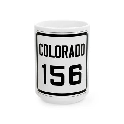 Colorado 156 1926 (Colorado) (Road Sign) White Coffee Mug 15oz - Go Mug Yourself
