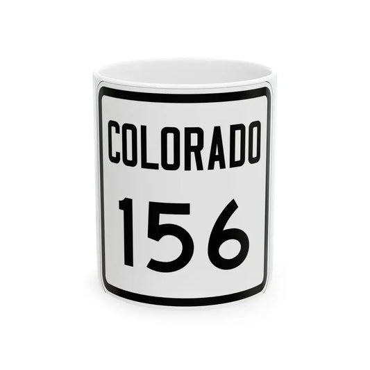 Colorado 156 1946 (Colorado) (Road Sign) White Coffee Mug 11oz - Go Mug Yourself
